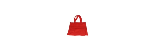 Baumwolltragetasche Rot kurzer Henkel