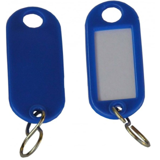 50 Schlüsselanhänger / Schlüsselschilder  blau S- Haken