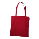 1 Baumwolltragetasche Stofftasche rot 38x42 langer Henkel