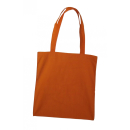 1 Baumwolltragetasche Stofftasche orange 38x42 langer Henkel