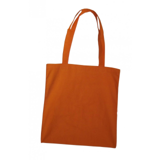 5 Baumwolltragetasche Stofftasche orange 38x42 langer Henkel