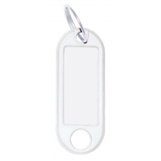 Schlüsselanhänger / Schlüsselschilder mit Ring 50 Stück weiß