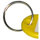 25 Schlüsselanhänger / Schlüsselschilder  gelb mit Ring
