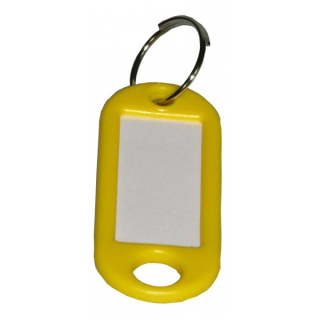 50 Schlüsselanhänger / Schlüsselschilder  gelb mit Ring