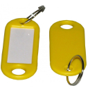 100 Schlüsselanhänger / Schlüsselschilder  gelb mit Ring