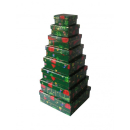 8 Geschenkkarton Weihnachten Tannenbaum grün mit...