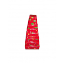 8 Geschenkkarton Weihnachten Tannenbaum rot mit Pilzdekor