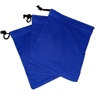50 Baumwollbeutel mit Kordelzug 16x18 cm blau