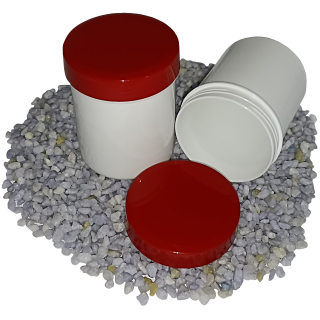 5 Salbenkruken  Salbendose Kunststoffdosen 50g  60 ml Deckel rot