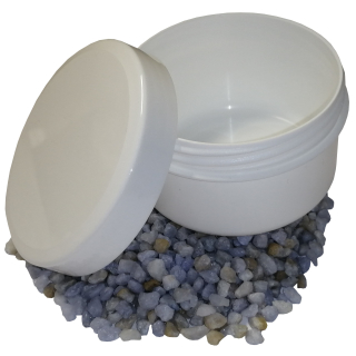 200 Salbenkruken Homöopathie Kunststoffdosen 50 g 60 ml Flach Deckel weiß