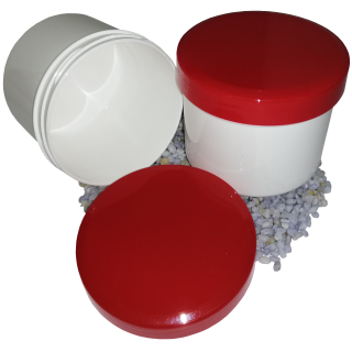 30 Salbenkruken Salbendose  Kunststoffdosen 400g  500 ml Deckel rot