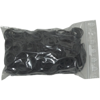 Fa.ars 100 g Gummiringe schwarz 200 mm Ø 1,5 x 1,5 mm breit Haushaltsgummis Gummibänder Fa.ars 