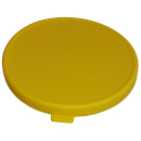 10 Versandgefäß Kunststoffdose flach gelber Deckel 90 ml