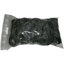 100 g Gummiringe schwarz 20 mm Ø 1,2 x 4 mm breit