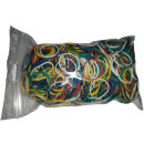 100 g Gummiringe bunt gemischt 20 mm Ø 1,2 x 1,2...