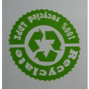 1000 Recyclat Adhäsionsverschlussbeutel gelocht transparent mit Recyclat-Logodruck 225x310 40mµ