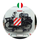 Alu-Warntafel 50x50cm für Italien/Spanien 2 in 1...