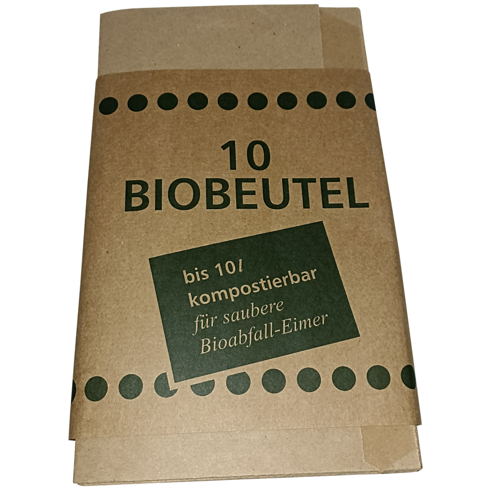 10 Bioabfall Beutel braun Biobeutel Biotüten Abfallbeutel Abfalltüten Papier Neu 