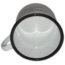 Becher aus Emaille Kaffeebecher Teebecher Kakaobecher Tasse antikweiß 0,4l