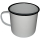 Becher aus Emaille Pause 0,7l antikweiß Kaffeebecher Teebecher Kakaobecher Tasse
