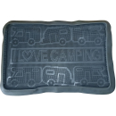 Fußmatte I love Camping grau 40x60cm