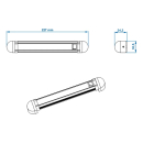 Linienleuchte 10-Leds 12V 150lm 225x35x33mm