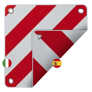 Flexible Warntafel 50x50cm für Italien/Spanien 2in1