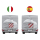 Flexible Warntafel 50x50cm für Italien/Spanien 2in1