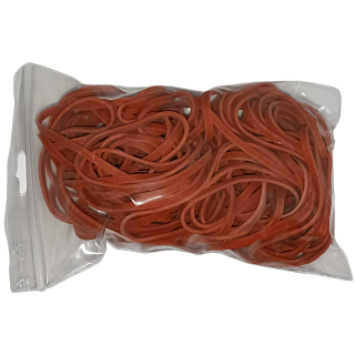 100g Gummiringe Gummibänder rot 80 mm Ø 1,5 x 3 mm breit