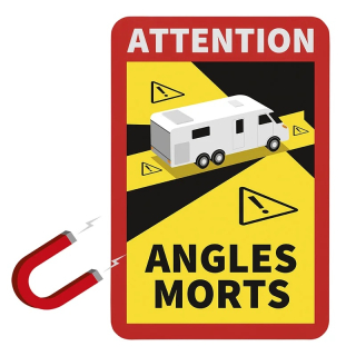 Magnetaufkleber "Attention Angles Morts!" Wohnmobil